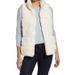 Women's solid color collar plush coat faux fur women's vest cardigan_voghion.com