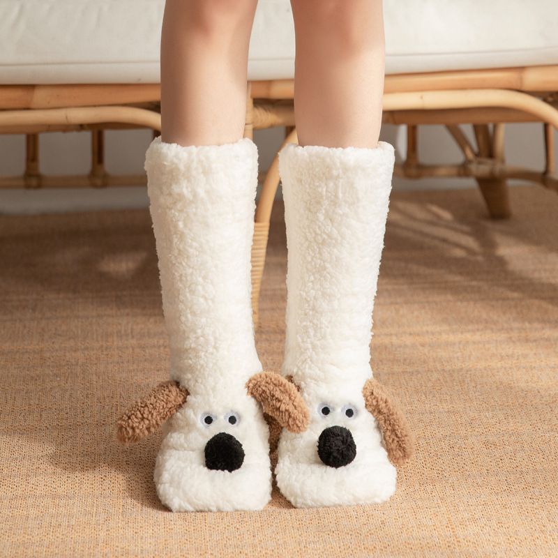 Ladies Winter Warm Plush Socks Thickened Coral Plush Socks Plush Socks Sleeping Home Floor Socks_voghion.com