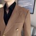 1 Cross-Border Foreign Trade Style Men's Suit With Metal Buttons Slim Fit Double-Breasted Peak Lapel Single Jacket Blazer_voghion.com