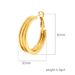INS European and American fashion round multi-layer patchwork flat stainless earrings women's retro trend plating earrings_voghion.com