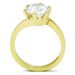 TK1406 - IP Gold(Ion Plating) Stainless Steel Ring with AAA Grade CZ in Clear_voghion.com