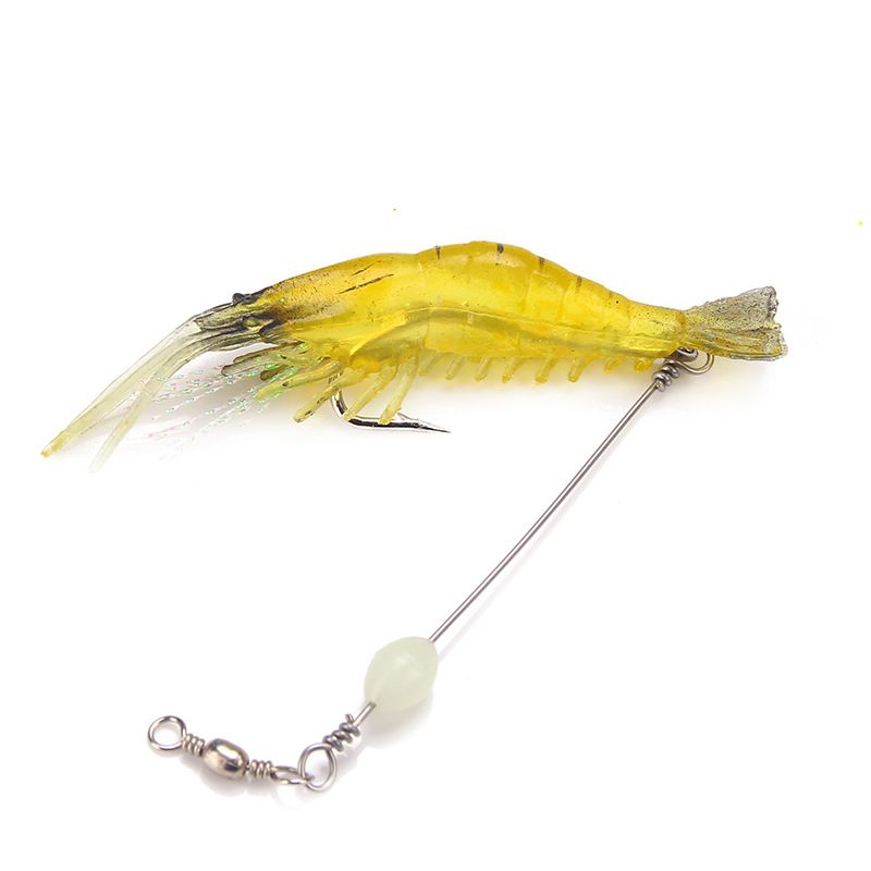 Hot Lure Bait With Hook Shrimp Luminous Simulation Shrimp Bait Soft Shrimp Upturned Mouth Black Fish Bait Bait Fishing Products_voghion.com