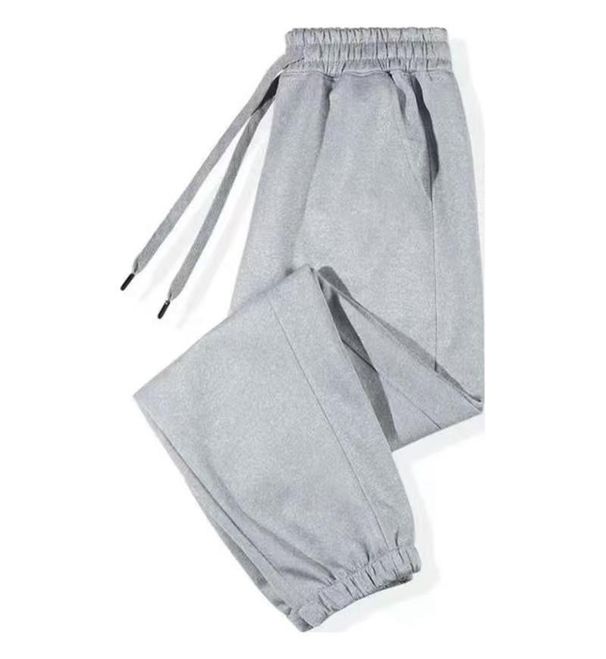 Men's Performance Polyester Sweatpants - Slim & Loose Fit With Drawstring Waist & Utility Pockets (Black/Light Gray)_voghion.com