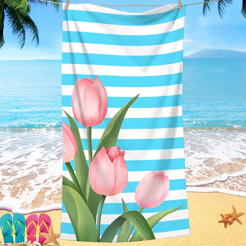 Modieuze digitaal bedrukte strandhanddoek, ultrafijne vezel strandhanddoek, zwemstrandhanddoek_voghion.com