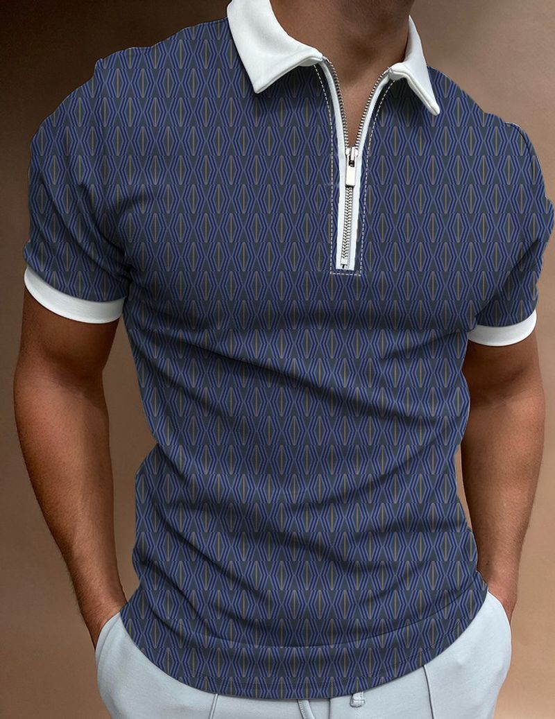Summer men's polo 3D HD digital print sports style oversized shirt Short sleeve polyester street wear golf shirt_voghion.com