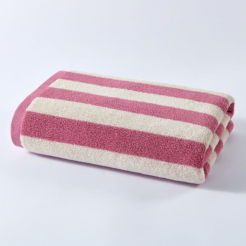 ​Striped Cotton Beach & Bath Towel - 70x140cm Large Quick-Dry Towel For Adults, Unisex Soft Absorbent (Multi-Color)​​_voghion.com