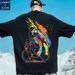 C&JAmerican Kurzarm T-Shirt Herren Sommer Street Graffiti Ins Fashion Hip Hop Lose T-Shirt Übergroße High Street Halbarm_voghion.com