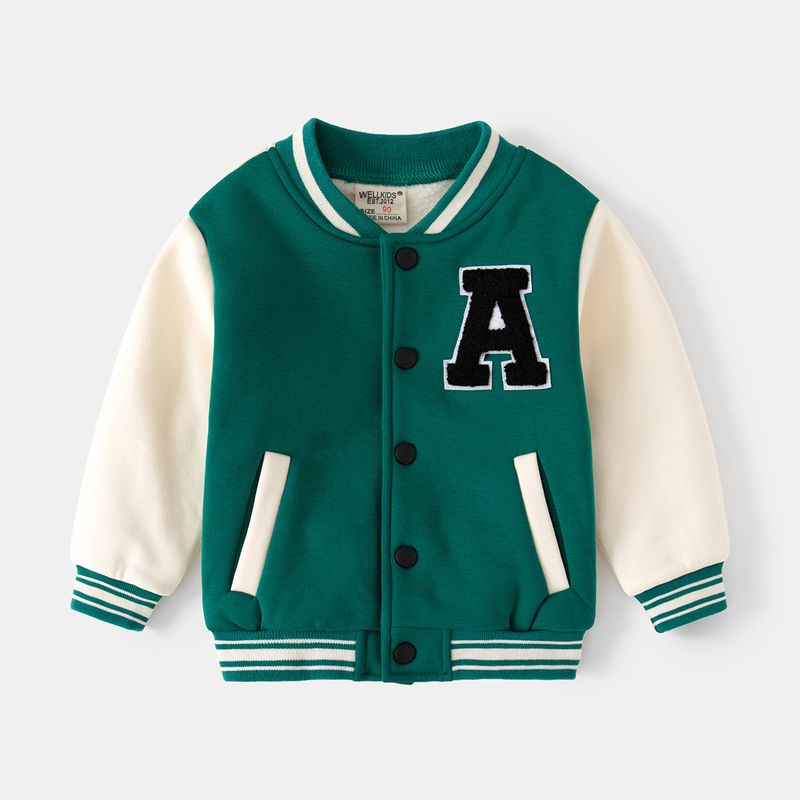 2023 Autumn Boys' Baseball Warm Jacket Korean Style Casual Velvet Baseball Jacket Loose and Comfortable Casual Jacket_voghion.com