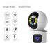 Drahtlose WiFi Smart Dual Screen Überwachung 360° drehbare Vollfarb-Binokularkamera_voghion.com