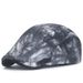 Spring and Summer Ink Men's Beret Tie Dyed Duck Tongue Women's English Literary Newspaper Boy Forward Hat_voghion.com