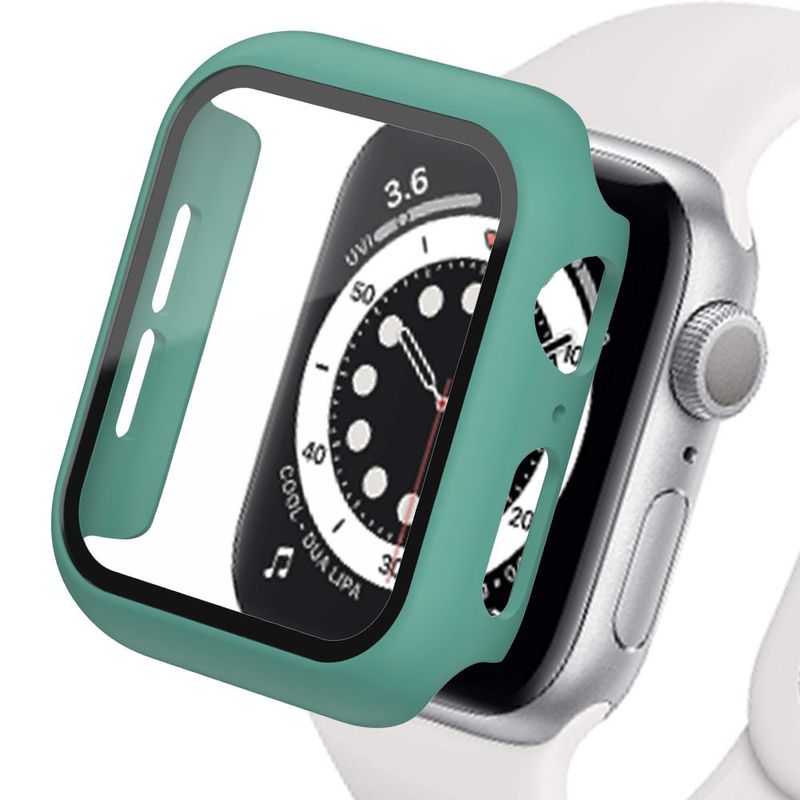 Glass+Cover For Apple Watch case 44mm 40mm 45mm 41mm 42mm 38mm iWatch Accessorie Screen Protector Apple watch serie 3 4 6 SE 7 8_voghion.com
