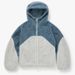 Cappotto invernale unisex foderato in pile - Giacca con cappuccio in sherpa per uomo e donna (XS-XXL, azzurro cielo)_voghion.com