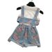 Children's Suit New Arrival Summer Korean Style Girls Sweet Spicy Flower Suspenders Denim Suit Thin Underwear Three Piece Suit Trendy_voghion.com