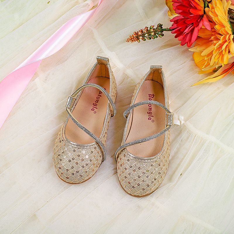 Mutter & Kinder Kinderschuhe Mädchen Prinzessin Schuhe 2024 Koreanische kleine Mädchen Lederschuhe mit Kleid weiche Sohle Kinder Kristall Schuhe einzelne Schuhe_voghion.com