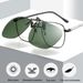 Neu eingetroffen Polarisierte Sonnenbrille mit Metallclip Praktische randlose Flip-up-Sonnenbrille für Korrekturbrillen UV400 Polygonale Sonnenbrillen_voghion.com