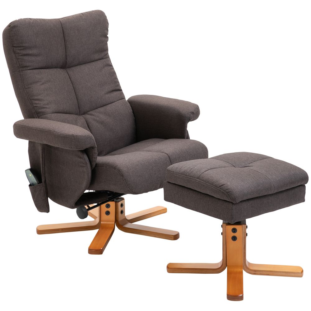Sedia relax per massaggi con massaggio e forza, sedia relax con funzione massaggio 145° neigung, braun in poliestere_voghion.com