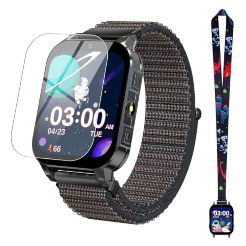 Smart Watch For With 30 Puzzle Games 140 Educational Learning Cards Screen Protector HD Touch Screen Camera Music Pedometer Per_voghion.com
