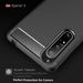 Case Compatible With Sony Xperia 1 II Case, Carbon Fiber Texture Design Cover Anti-Scratch Shock Absorption Case Made For Sony Xperia 1 II (Black)_voghion.com