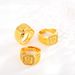 Store Same Style Sand Gold Pure Copper Gold-Plated Pattern Open Wealth Men's Ring_voghion.com