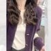 Cappotto in pile di procione color uva viola da donna, stile casual e casual per primavera e autunno, morbido capospalla lavorato a maglia_voghion.com