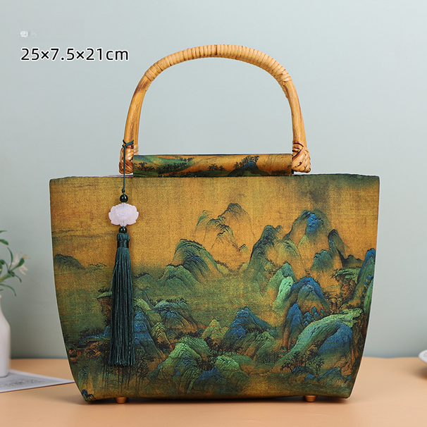 Borsa a tracolla da donna in stile cinese, realizzata a mano in Jiangshan, antica croce Jinkou, stile cinese, preferita per Natale_voghion.com