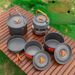 Weilin Kochgeschirr Tragbare Bratpfanne Outdoor-Kochutensilien Wasserflasche Camping-Set_voghion.com