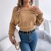 Autumn Winter Casual Solid Color Off-Shoulder Long Sleeve Pullover Sweater Women's Fashion_voghion.com