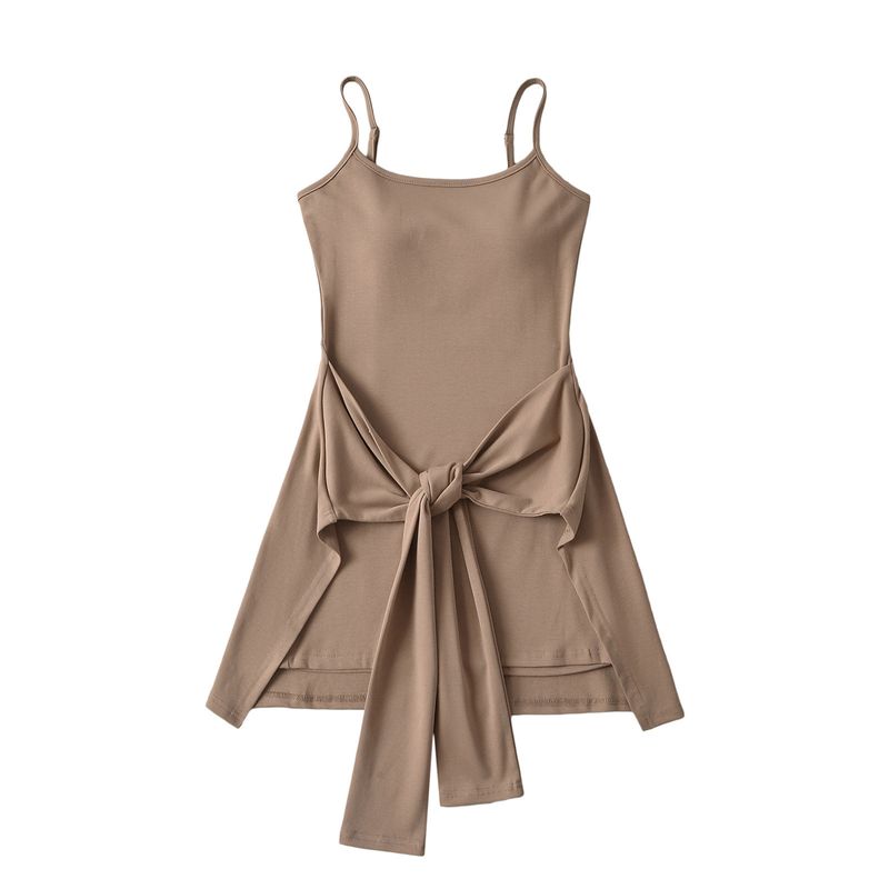 Women's Clothing Pure Desire Style With Chest Pad Waist Lace Up Suspender Dress Summer New Hot Girl Design Two Piece Short Skirt_voghion.com