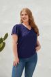 T-shirt casual Primavera/Estate Large Top da pendolarismo a maniche corte con scollo a V da donna_voghion.com