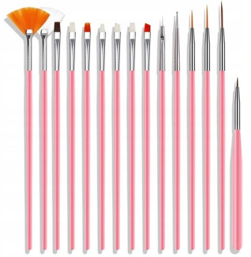 BRUSHES FOR NAIL DECORATION SET 15pcs_voghion.com