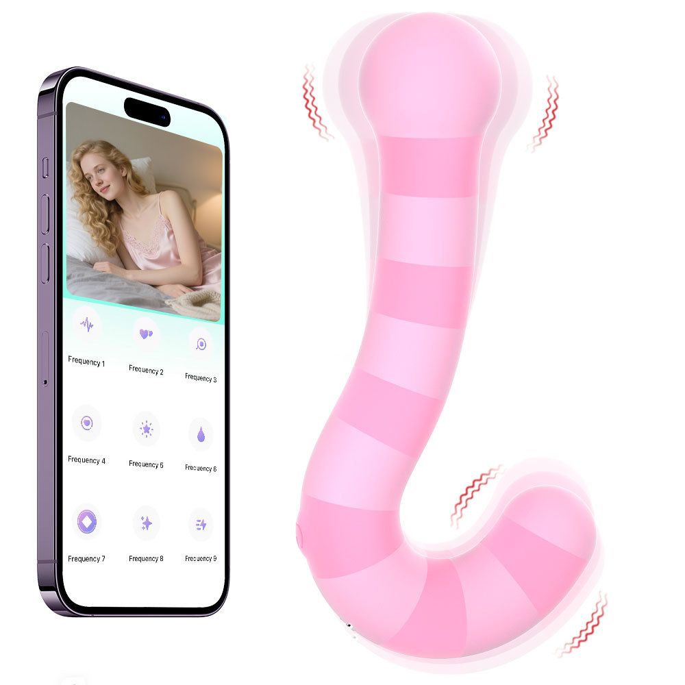 Eros Lab Question Mark Vibrator Multi-Point Stimulation Dual-Head Masturbation Stick APP Control Silicone Rechargeable Massager_voghion.com