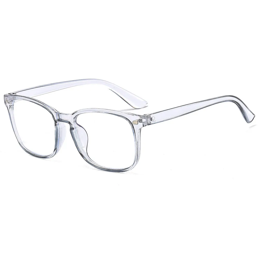 Women's Blocking Square Rivet Frame Computer Glasses_voghion.com