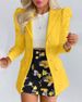 Blazer a maniche lunghe da donna con fiori streetwear_voghion.com