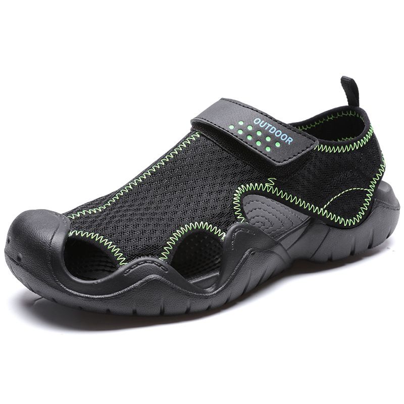  Men Closed Toe Walking Sandal Summer Beach Shoes Outdoors Adjustable Comfort Lightweight Trekking _voghion.com