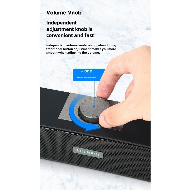 350BS Wired Desktop All-in-One Strip Sound Blaster Sound Bar Speaker, Laptop USB Bluetooth Speaker_voghion.com