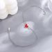 S Reines Silber Einfache Vielseitige Rot Elegante Schmuck Strand Fuß Zubehör Herz Fußkettchen Für Frauen_voghion.com