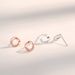 Boucles d'oreilles en argent sterling S925 Mobius pour femmes, petites boucles d'oreilles torsadées micro incrustées, boucles d'oreilles géométriques simples_voghion.com