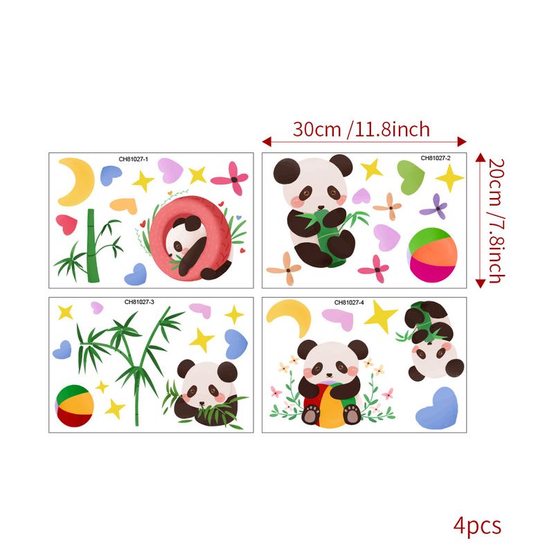 Cartoon Panda CH81027 Customized Children's Room Background Decorative Wall Stickers_voghion.com