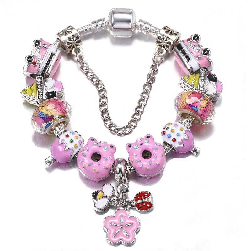 Charm Armbänder Rosa Mädchen Armband Donut Eis Auto Perlen DIY Armband Weiblich_voghion.com