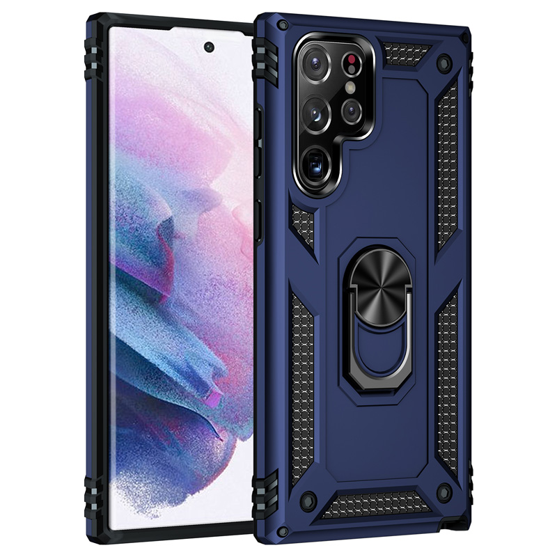 Stoßfeste Rüstungshülle für Samsung Galaxy S23 Ultra S22 S21 S20 FE S10 S9 Note 8 9 10 20 S8 Magnetbefestigung Metallringabdeckung_voghion.com