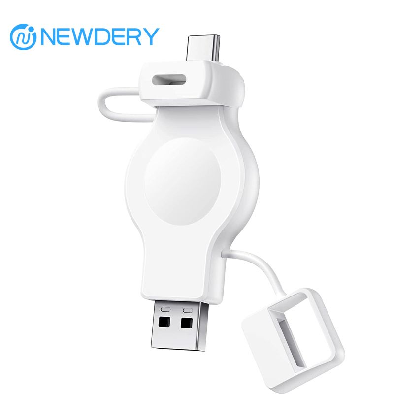 4 For IPhone Watch Ultra2/1 Series 9, 8, 7, SE, 6, 5, 4, 3, 2 Portable Wireless Magnetic Cordless Travel Charger_voghion.com