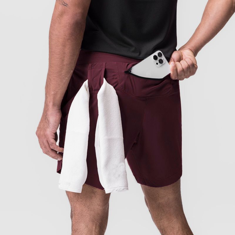 Men's Athletic Shorts - Quick-Dry Woven Workout Shorts With Rear Zipper Pocket - Gym & Training Solid Color Casual Sports Shorts​​_voghion.com