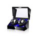 Home & Garden Automatic Mechanical Watch Winder 4+0 With Atmosphere Light And Lock Electric Rotating Watch Winder High End Storage Gift Box_voghion.com
