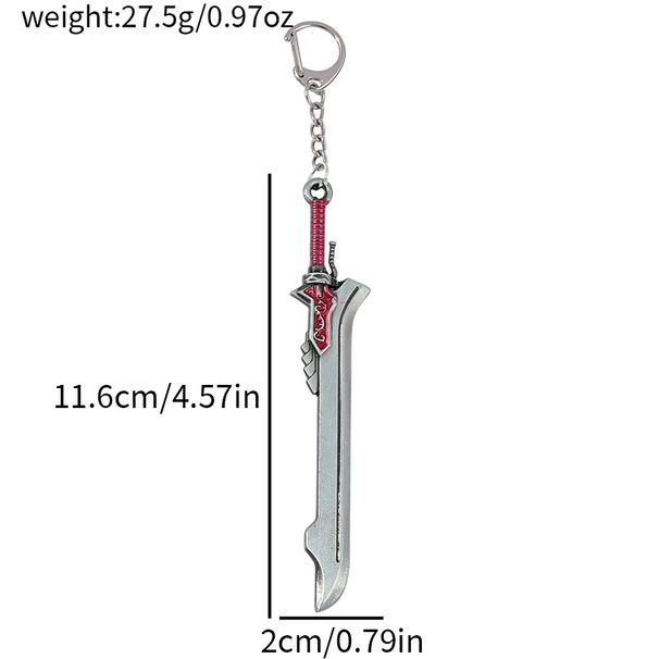 Mini porte-clés épée de destruction Final Fantasy VII Claude Weapon pendentif ornement en alliage de zinc_voghion.com