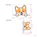 Cute corgi toilet DIY N1039DIY frosted PVC cartoon pet dog sticker_voghion.com