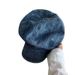Frühling und Herbst gewaschener Baumwoll-Denim-Damen-Künstler-achteckiger Hut mit großem Kopfumfang und schlankmachendem Gesicht im Baskenmützenstil_voghion.com