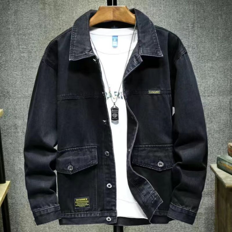 Cowboy Spring Autumn New Korean Version Trendy Loose And Versatile Casual Denim Work Jacket Men's Clothing_voghion.com
