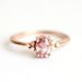 Bereit Lager Huitan Romantische Rosa AAA Cubic Zirkon Stein Prinzessin Mit Rose Gold Farbe Engagement Zubehör Winzige Zarte Ringe_voghion.com