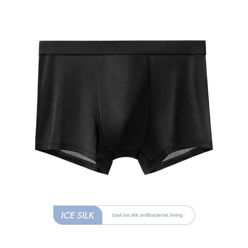 Ropa interior transpirable de seda de hielo antibacteriana para hombre_voghion.com
