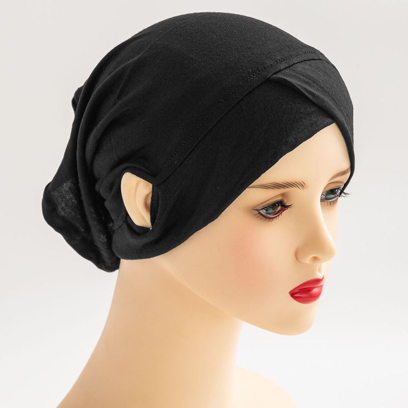 High quality pure mercerized cotton open ear hat small cap cross base hat high elastic mercerized cotton_voghion.com